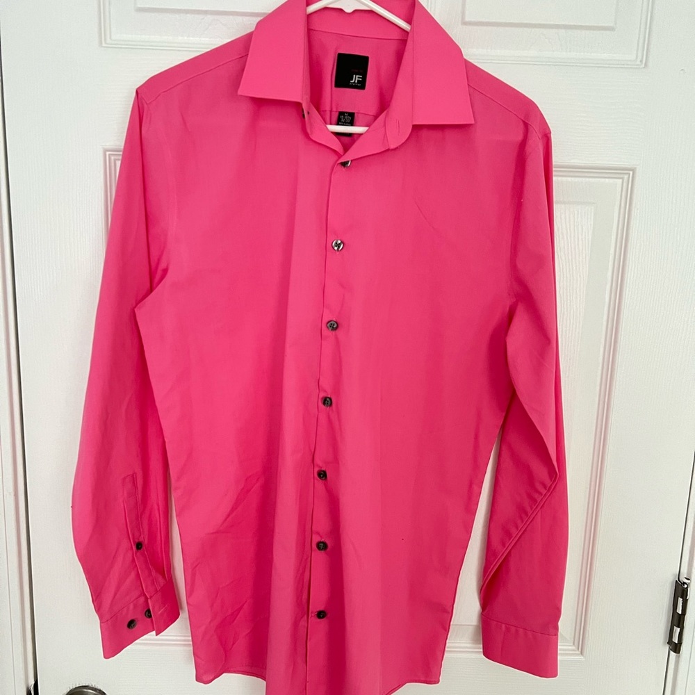 Mens JF Ferrar Slimfit button up Pink shirt!